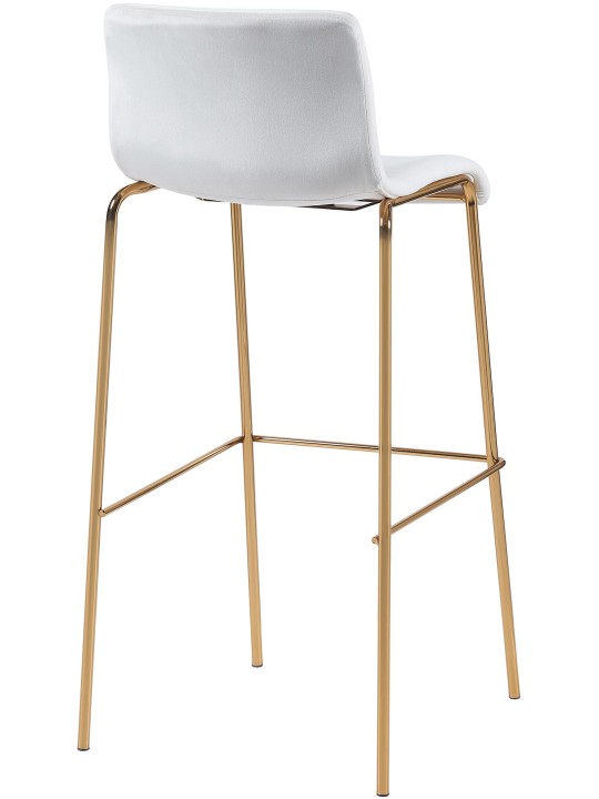 Bárszék Hoover Velvet 4 láb arany, krém