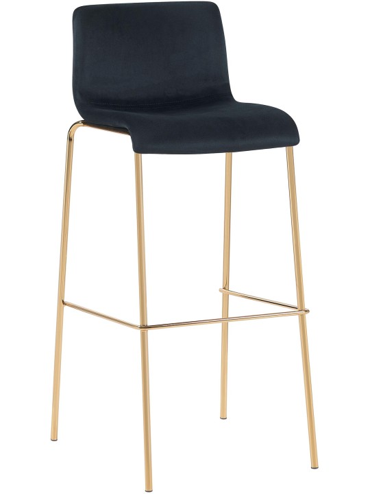 Bárszék Hoover Velvet 4 láb arany, fekete