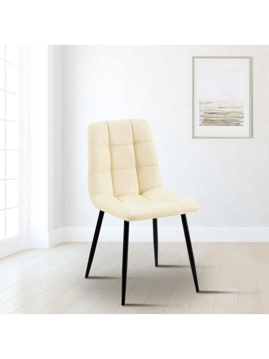 Antibes műbőr étkezőszék, krém