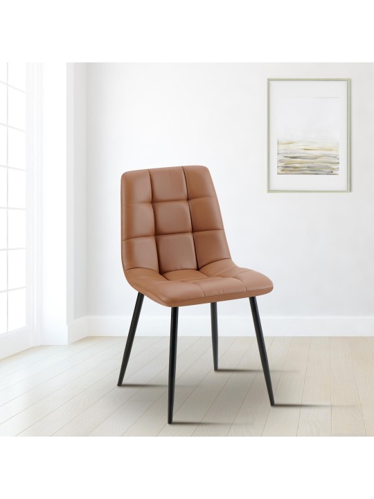 Antibes műbőr étkezőszék, sötétbarna