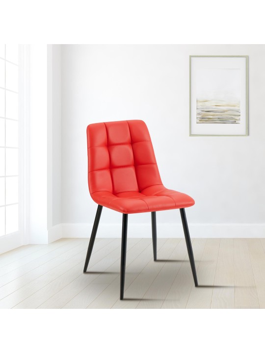 Antibes műbőr étkezőszék, piros