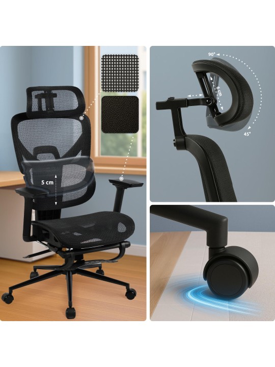 Beresford irodai szék, fekete