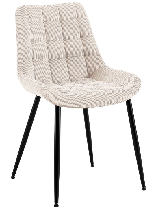 Sardna Cord étkezőszék, krém