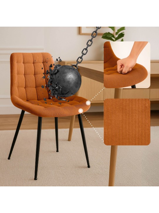 Sardna Cord étkezőszék, narancs