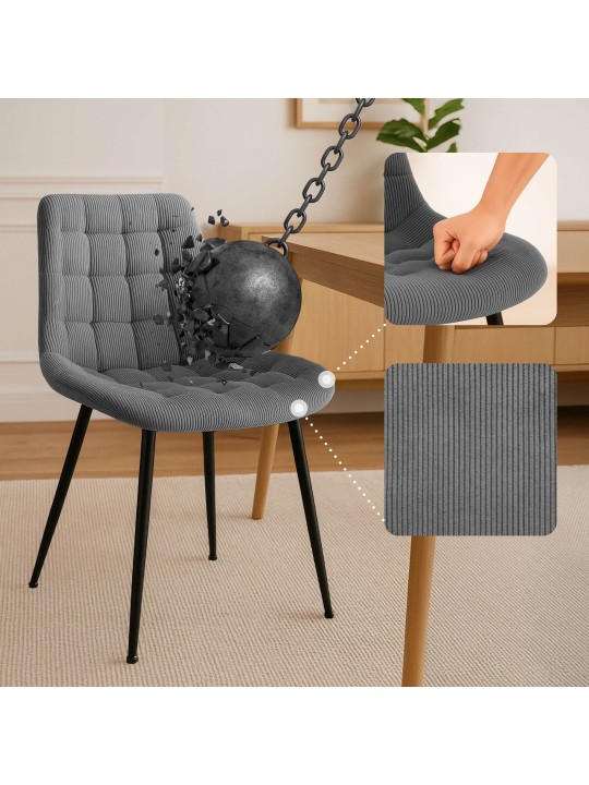 Sardna Cord étkezőszék, szürke Sardna Cord étkezőszék, szürke