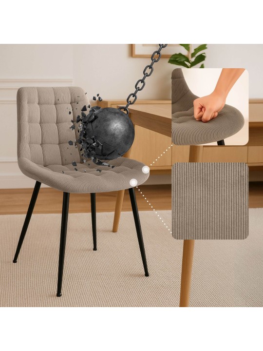 Sardna Cord étkezőszék, taupe Sardna Cord étkezőszék, taupe