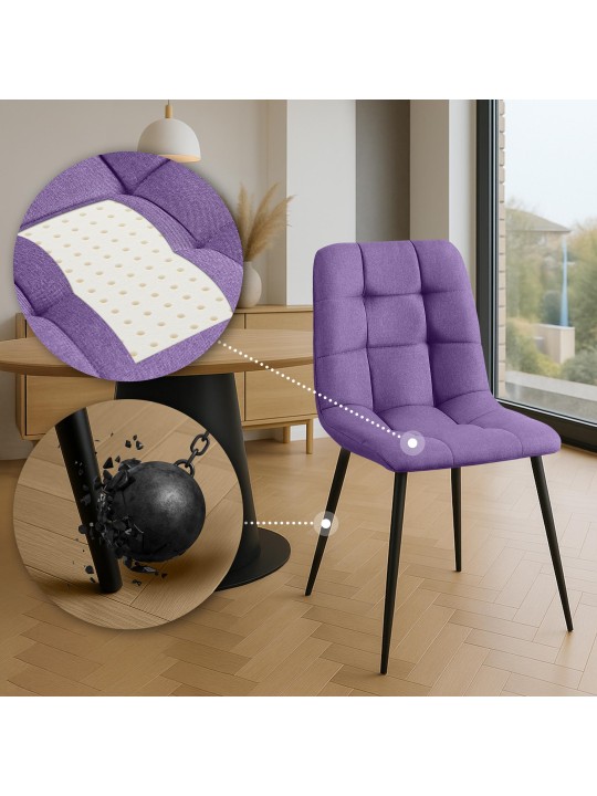 Antibes szövet étkezőszék, lila