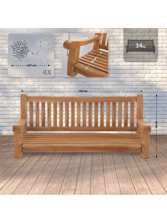 Joyce hintapad 150 cm, teak