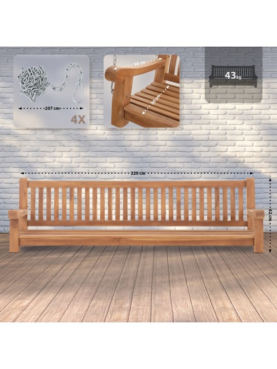 Joyce hintapad 220 cm, teak