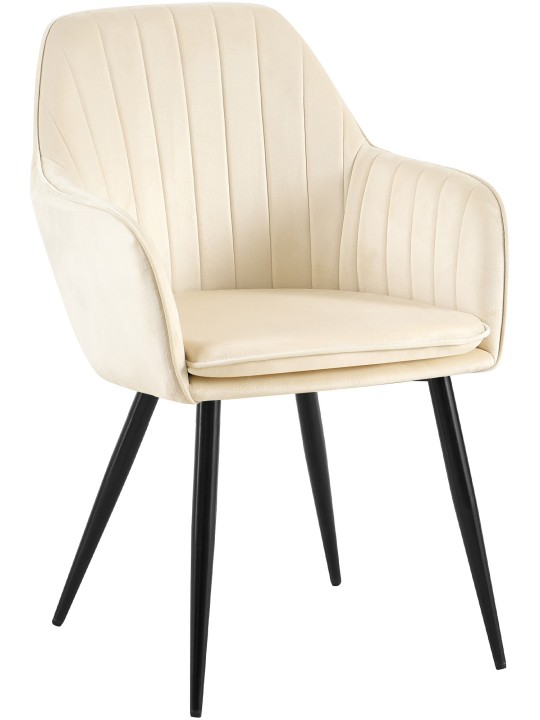 Cheryl bársony étkezőszék, krém