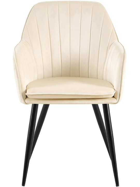 Cheryl bársony étkezőszék, krém