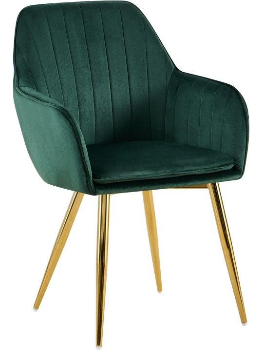 Étkezőszék Cheryl bársony arany, zöld