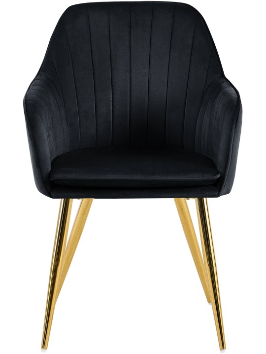 Étkezőszék Cheryl bársony arany, fekete