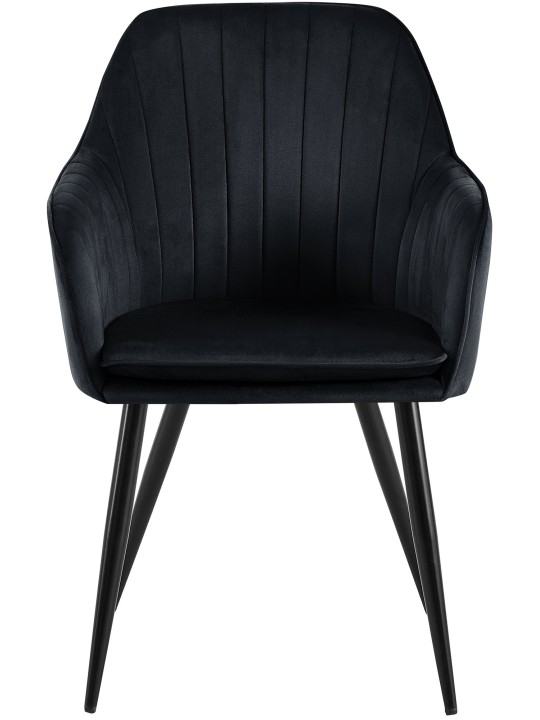 Cheryl bársony étkezőszék, fekete