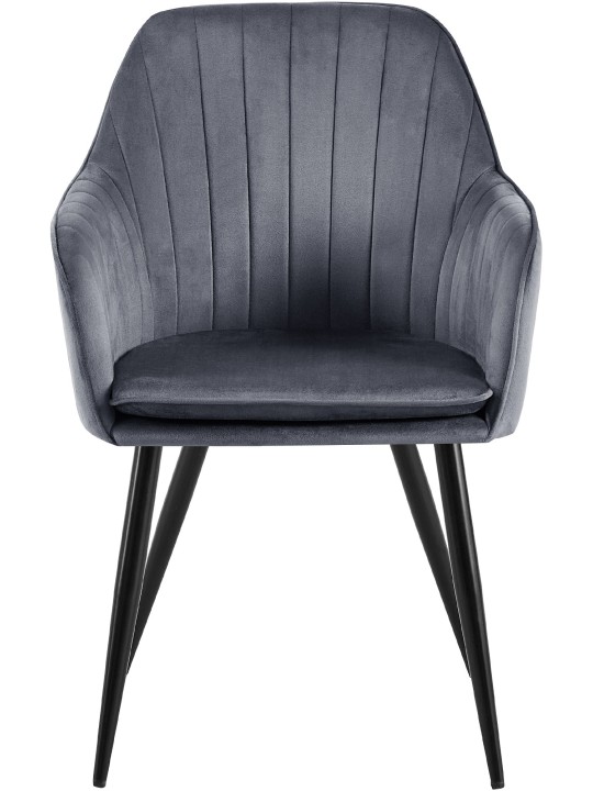 Cheryl bársony étkezőszék, sötétszürke