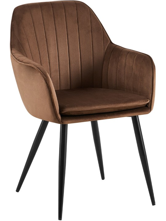 Cheryl bársony étkezőszék, barna