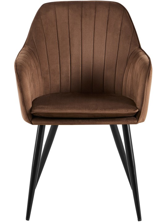 Cheryl bársony étkezőszék, barna