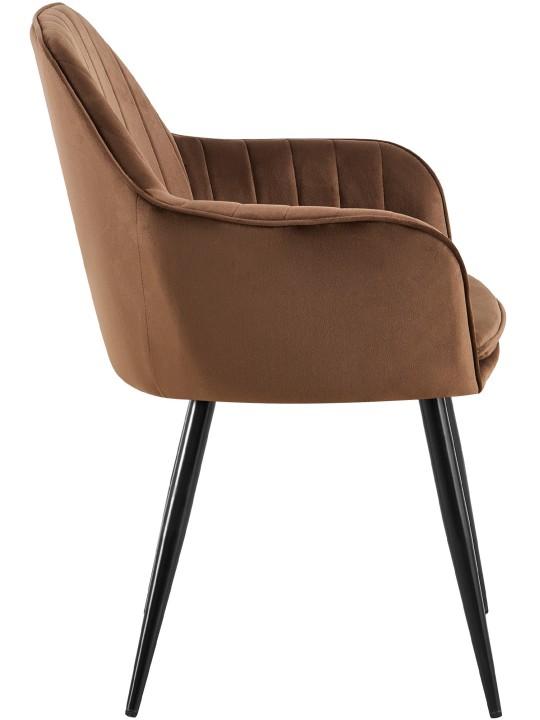 Cheryl bársony étkezőszék, barna