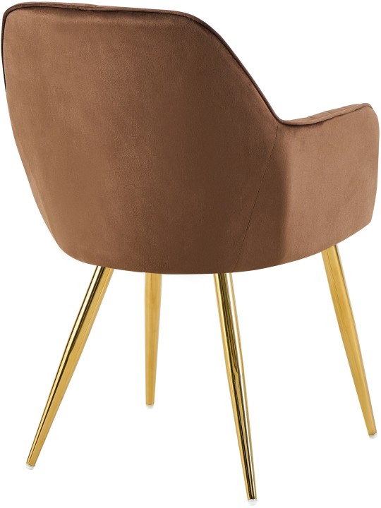 Étkezőszék Cheryl bársony arany, barna