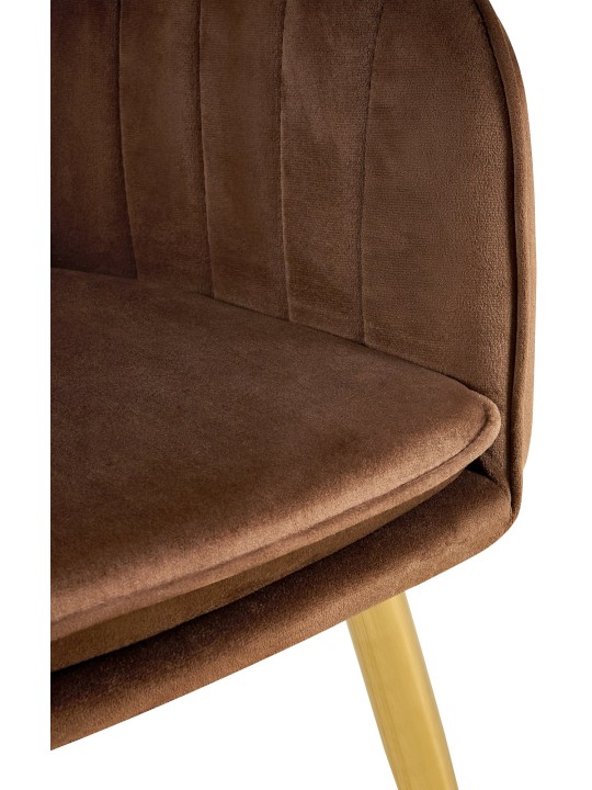Étkezőszék Cheryl bársony arany, barna