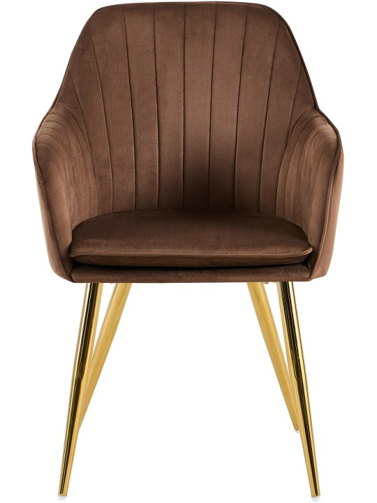 Étkezőszék Cheryl bársony arany, barna