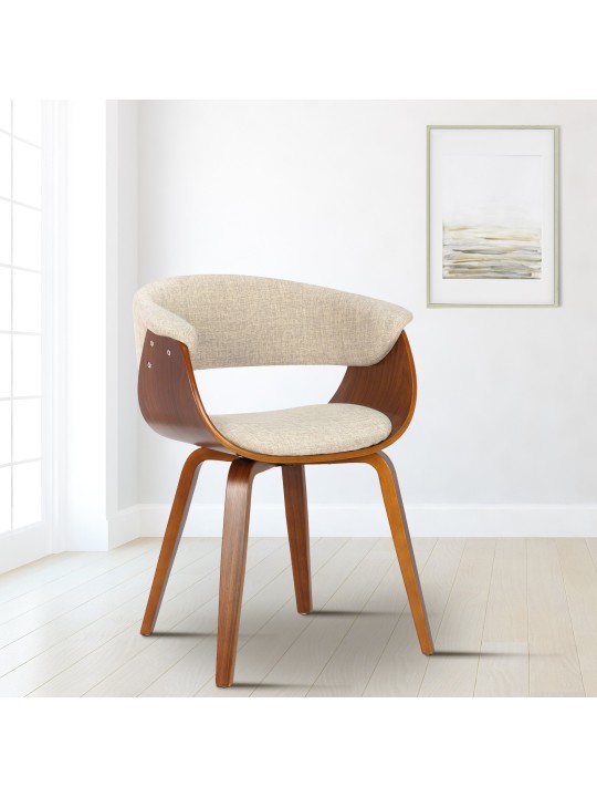 Szék Bruce szövet dió, krém