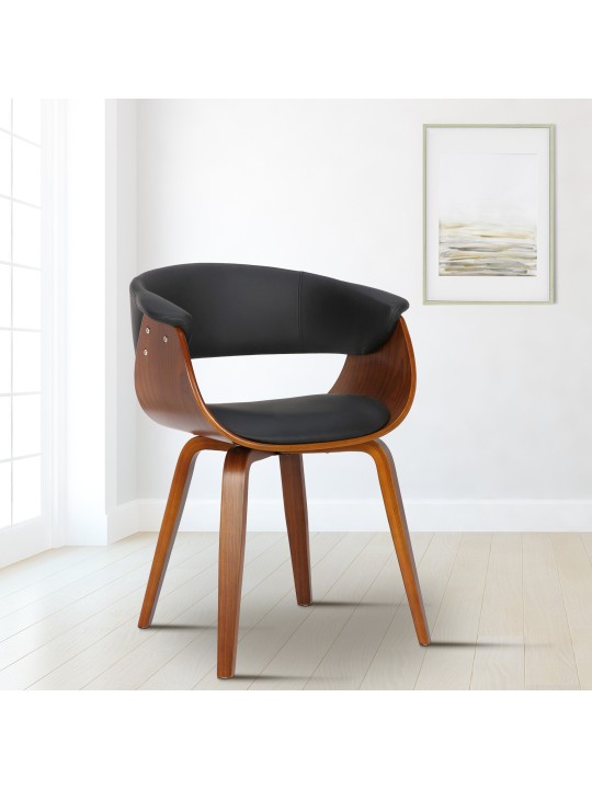 Bruce szék műbőr dió, fekete