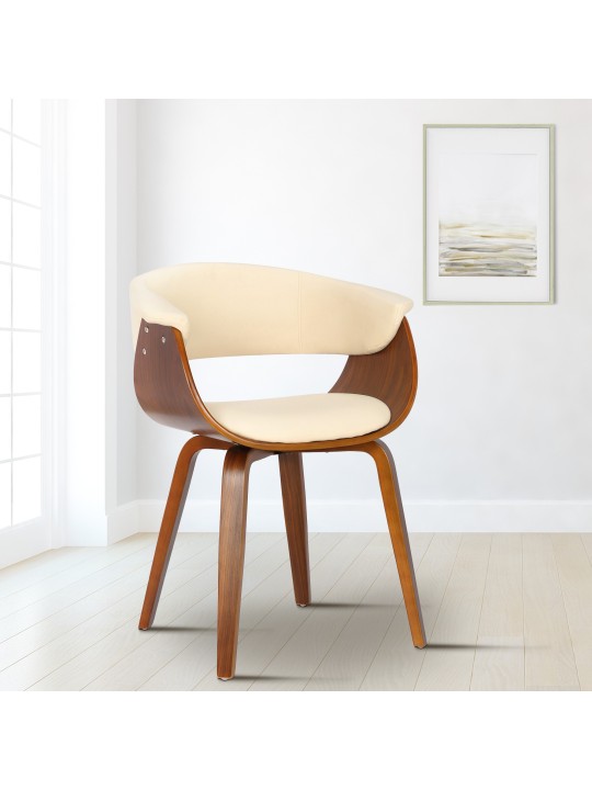 Bruce szék műbőr dió, krém