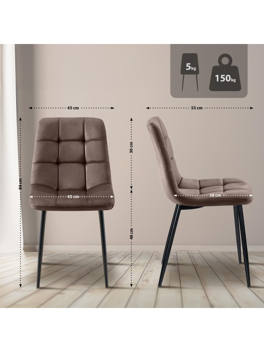 Antibes étkezőszék, barna