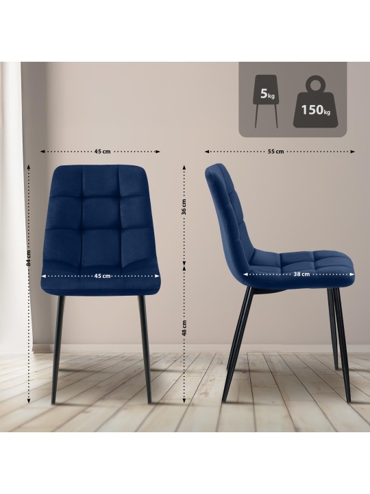 Antibes étkezőszék, sötétkék