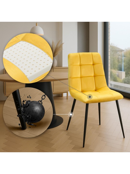 Antibes étkezőszék, sárga