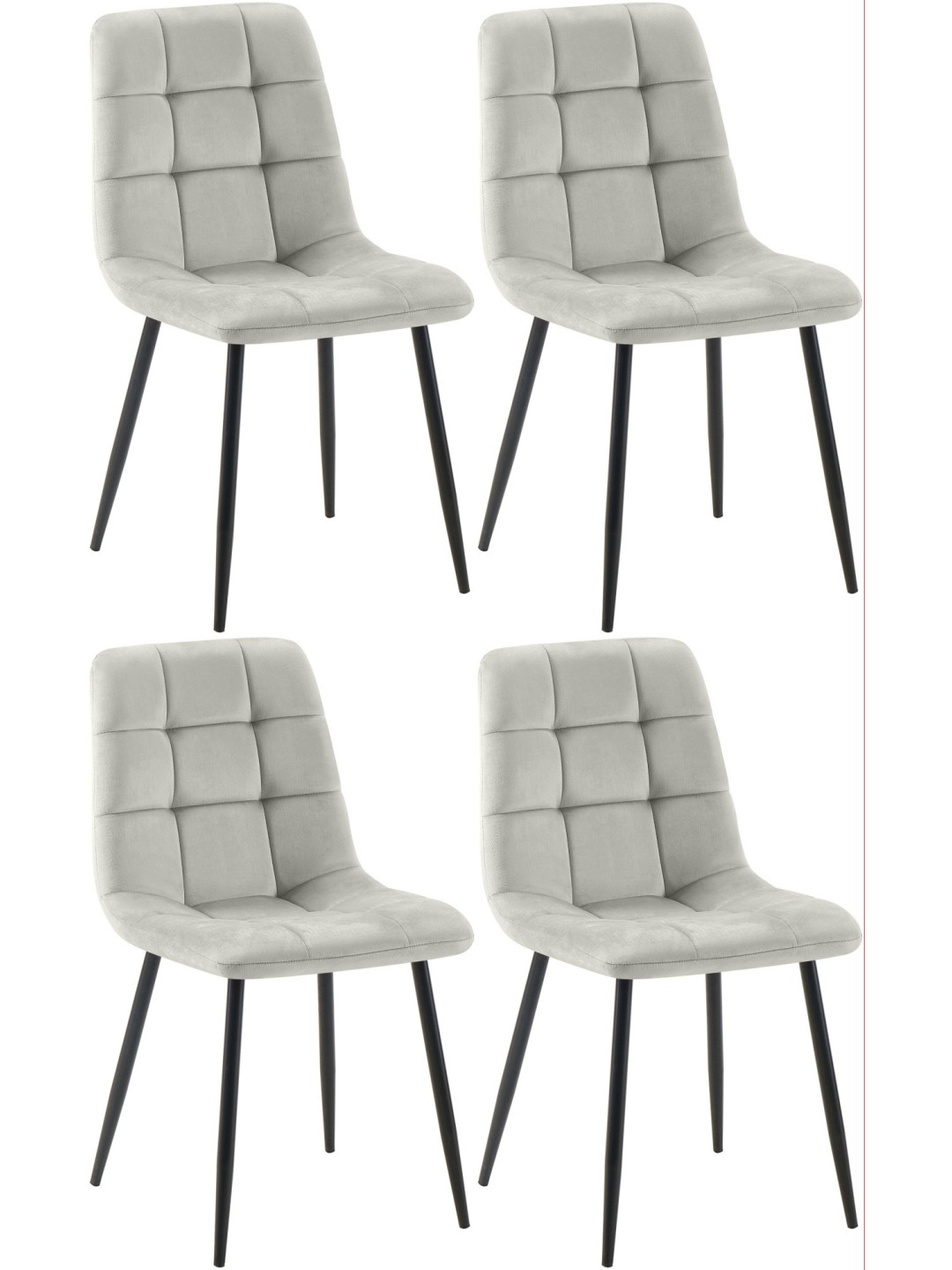 4 db Antibes étkezőszék szett, szürke