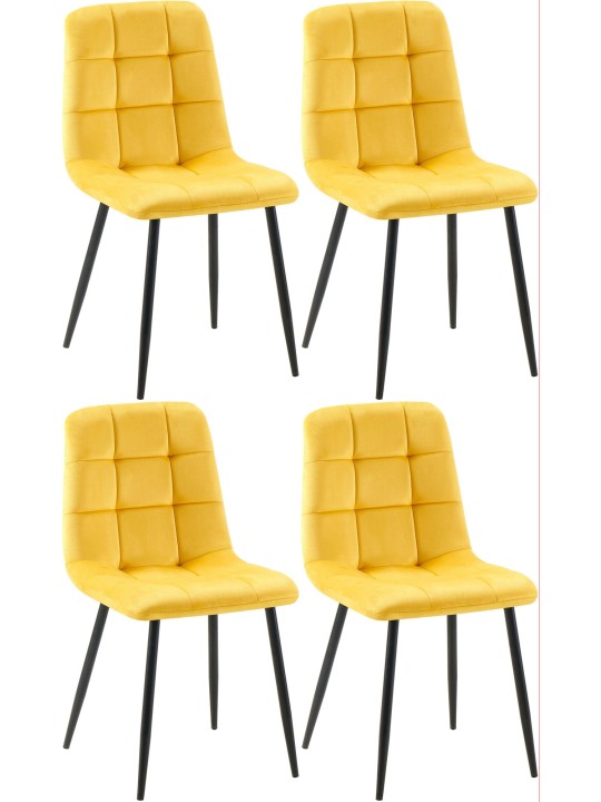 4 db Antibes étkezőszék szett, sárga