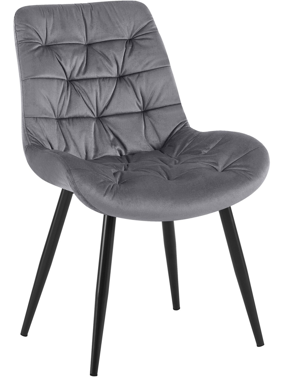 Rossford bársony étkezőszék, sötétszürke