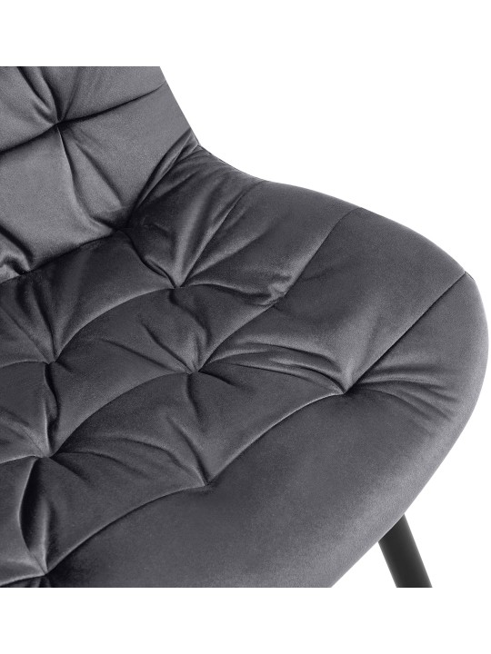 Rossford bársony étkezőszék, sötétszürke