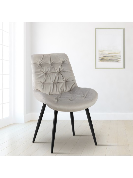 Rossford bársony étkezőszék, szürke