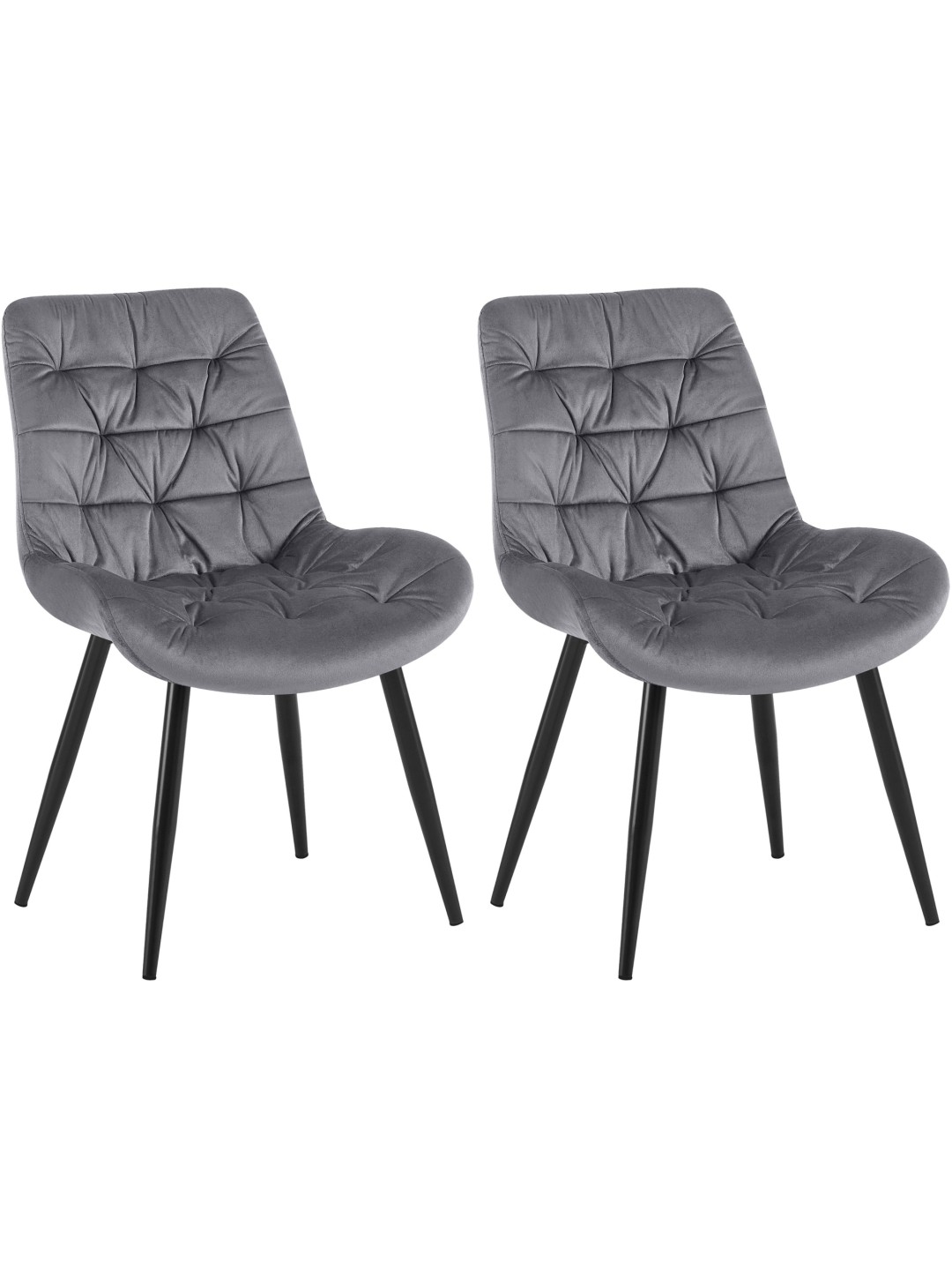 2 db Rossford étkezőszék készlet, sötétszürke