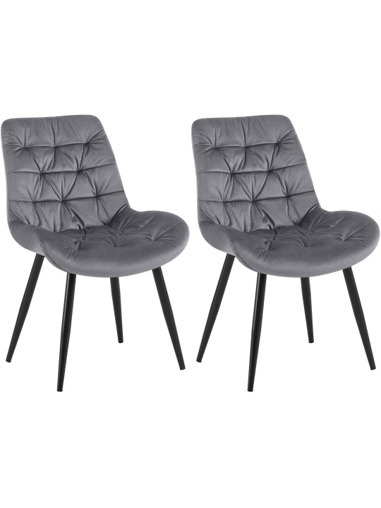 2 db Rossford étkezőszék készlet, sötétszürke