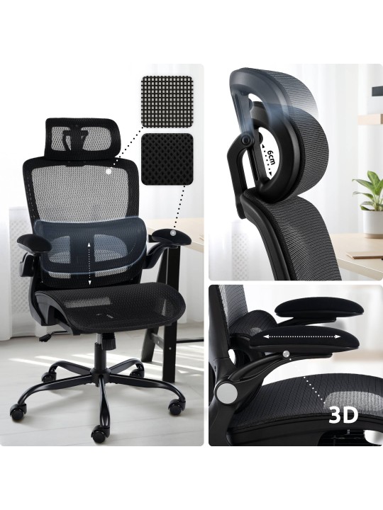 Kaylee irodai szék, fekete