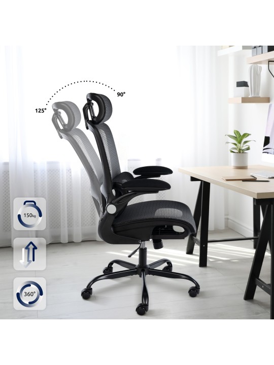 Kaylee irodai szék, fekete