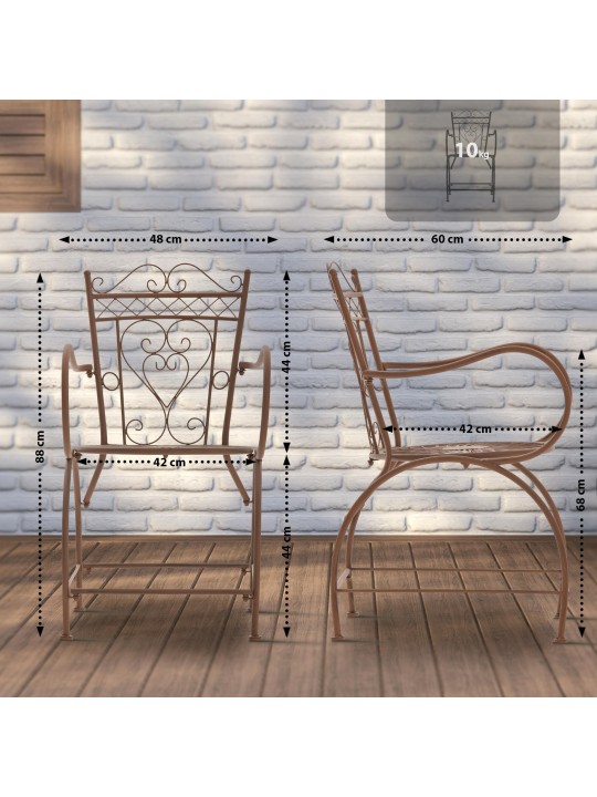 Sheela szék, antik barna