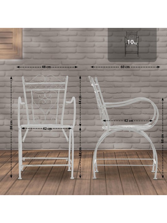 Sheela szék, antik fehér