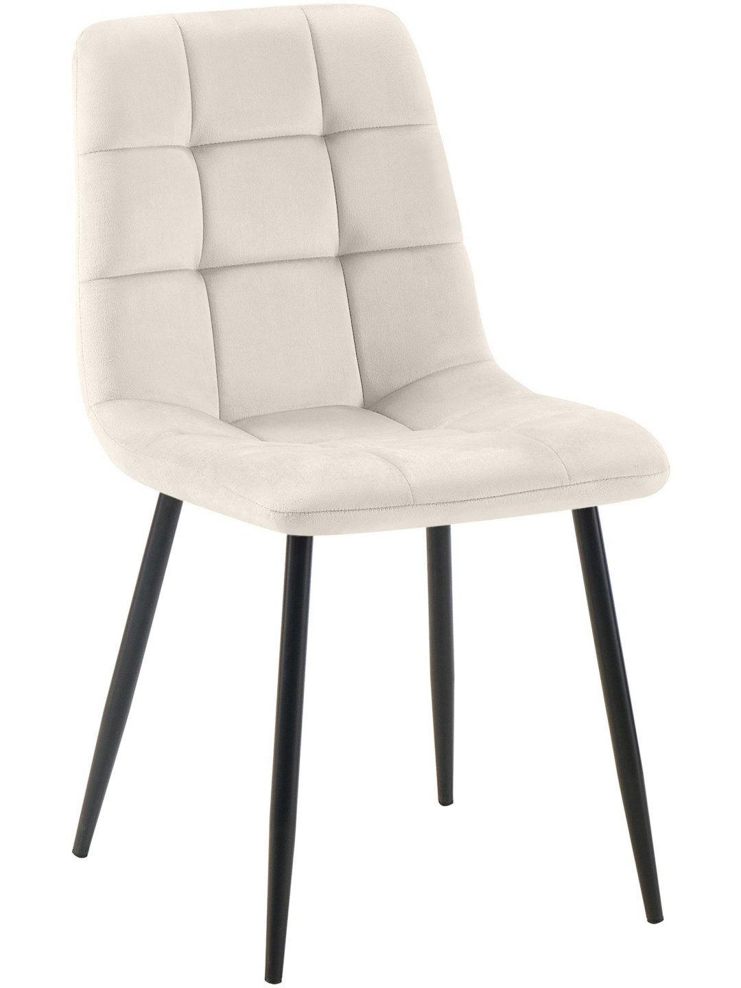 Tilde bársony étkezőszék, krémfehér