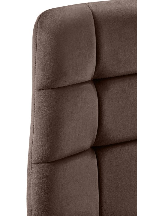 4 db Tilde bársony étkezőszék szett, barna