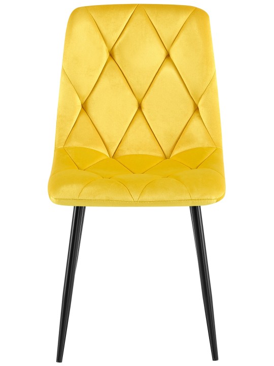 Clairton bársony étkezőszék, sárga