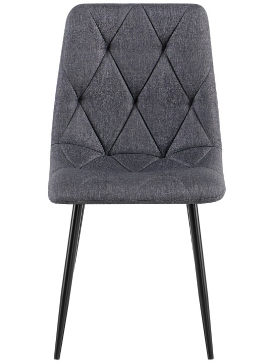 2 db étkezőszékből álló szett Clairton anyagból, sötétszürke