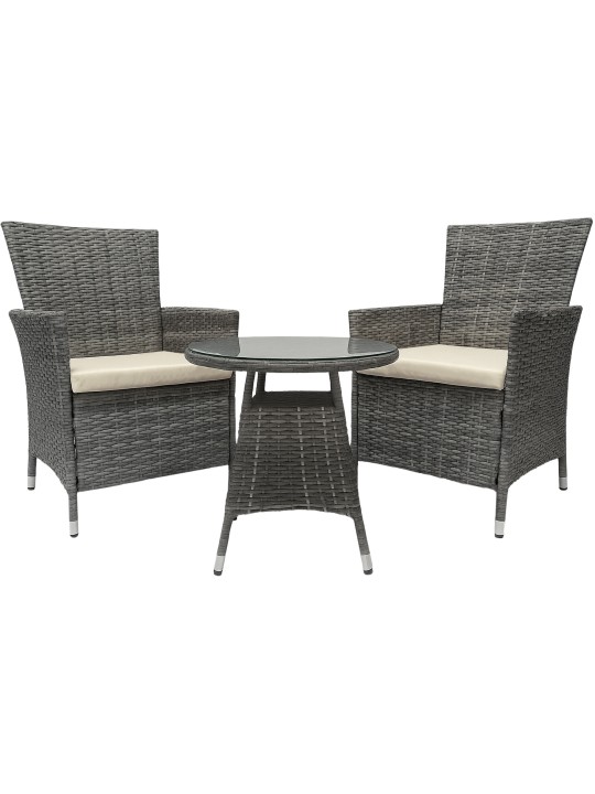 Fireda ülőcsoport, szürke melírozott