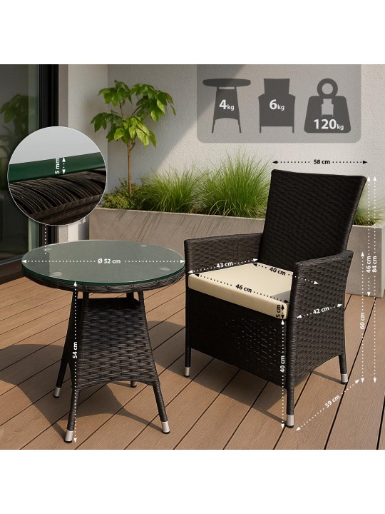 Fireda ülőcsoport, sötétbarna