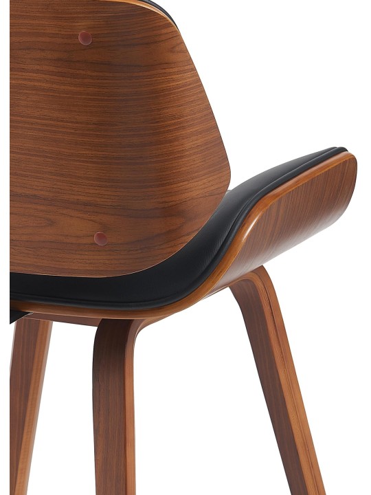 Látogatószék Beverley műbőr, dió/fekete