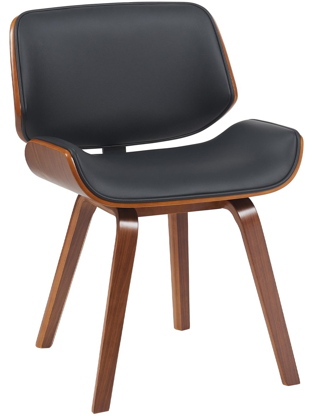Látogatószék Beverley műbőr, dió/fekete